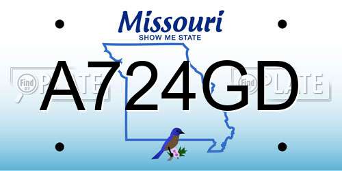 A724GD Missouri License Plate