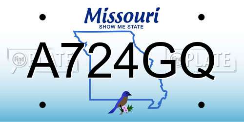 A724GQ Missouri License Plate