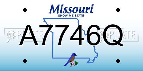 A7746Q Missouri License Plate