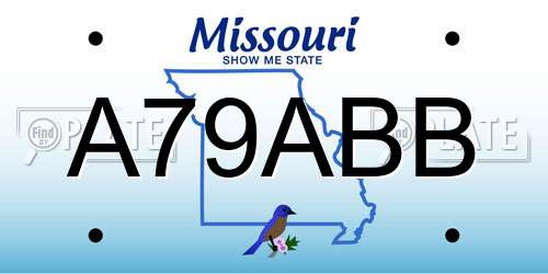 A79ABB Missouri License Plate