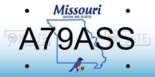 A79ASS Missouri License Plate
