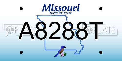 A8288T Missouri License Plate