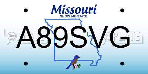 A89SVG Missouri License Plate