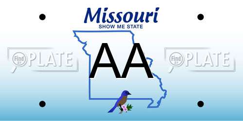 AA Missouri License Plate
