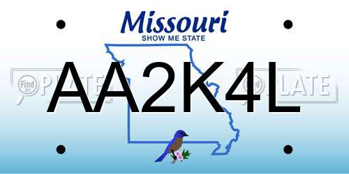 AA2K4L Missouri License Plate