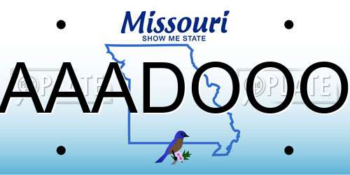 AAADOOO Missouri License Plate
