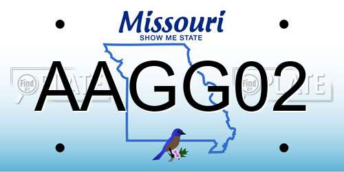 AAGG02 Missouri License Plate
