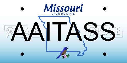 AAITASS Missouri License Plate