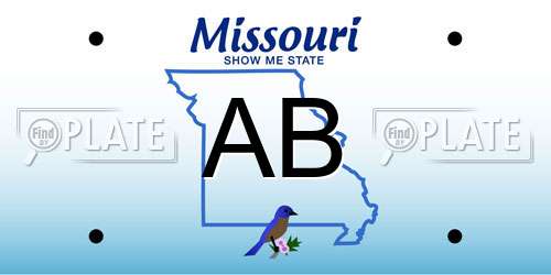 AB Missouri License Plate