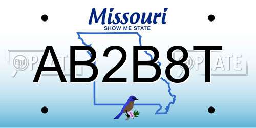 AB2B8T Missouri License Plate