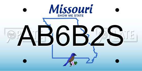 AB6B2S Missouri License Plate