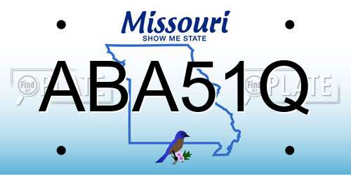 ABA51Q Missouri License Plate