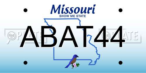 ABAT44 Missouri License Plate
