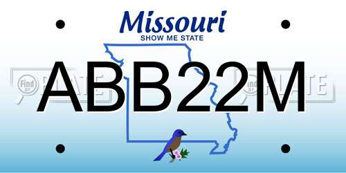 ABB22M Missouri License Plate