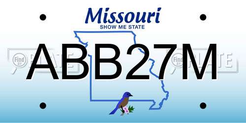ABB27M Missouri License Plate