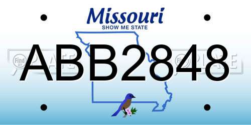 ABB2848 Missouri License Plate