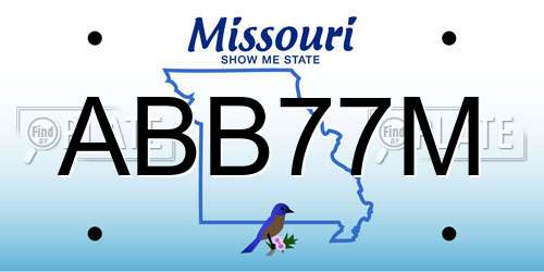 ABB77M Missouri License Plate