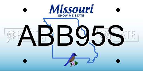 ABB95S Missouri License Plate