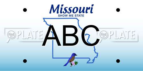 ABC Missouri License Plate