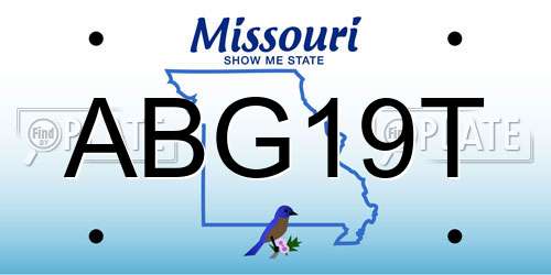 ABG19T Missouri License Plate