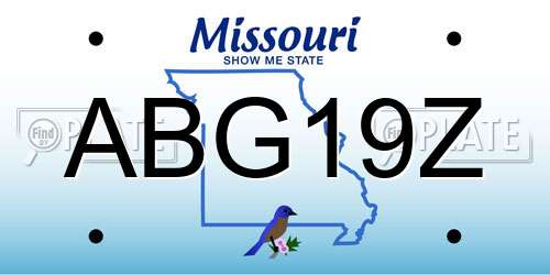 ABG19Z Missouri License Plate