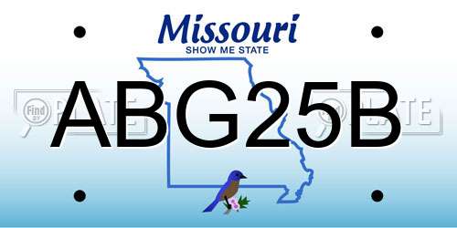 ABG25B Missouri License Plate