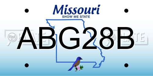 ABG28B Missouri License Plate