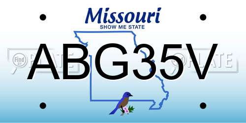 ABG35V Missouri License Plate