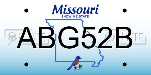ABG52B Missouri License Plate