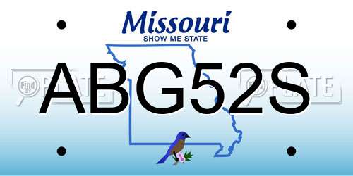 ABG52S Missouri License Plate
