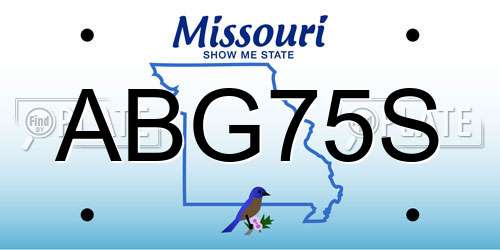 ABG75S Missouri License Plate