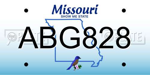ABG828 Missouri License Plate
