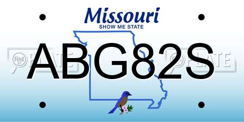 ABG82S Missouri License Plate