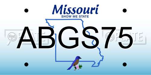 ABGS75 Missouri License Plate