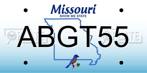 ABGT55 Missouri License Plate