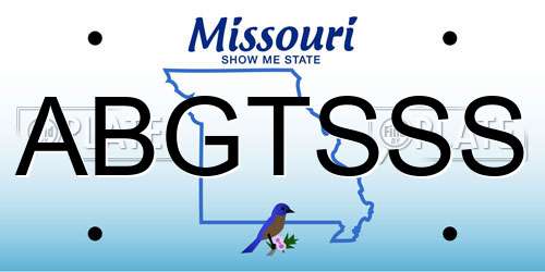 ABGTSSS Missouri License Plate
