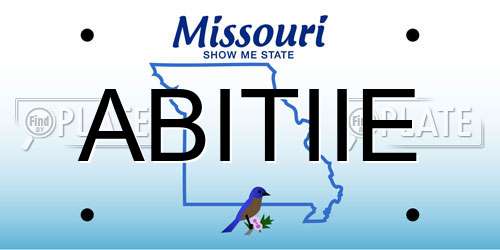 ABITIIE Missouri License Plate