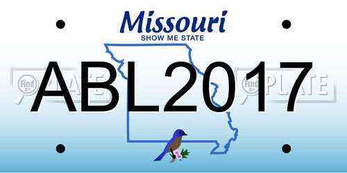 ABL2017 Missouri License Plate