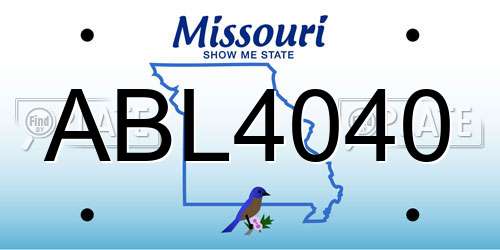 ABL4040 Missouri License Plate