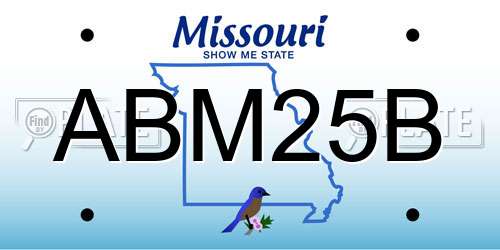 ABM25B Missouri License Plate