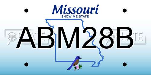 ABM28B Missouri License Plate