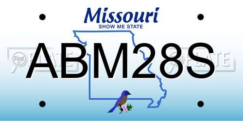 ABM28S Missouri License Plate