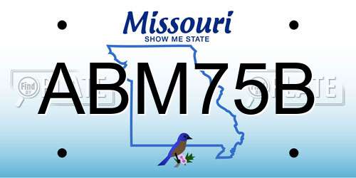 ABM75B Missouri License Plate