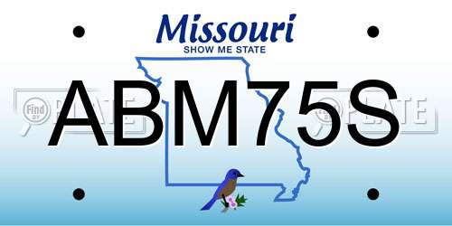 ABM75S Missouri License Plate