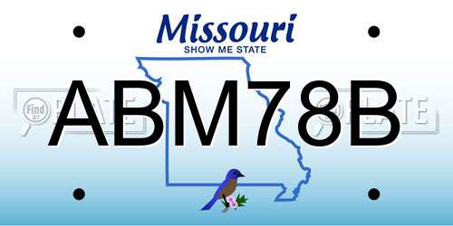 ABM78B Missouri License Plate