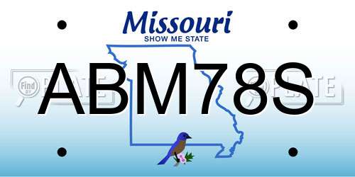 ABM78S Missouri License Plate