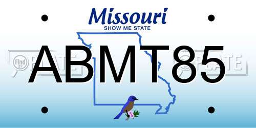 ABMT85 Missouri License Plate