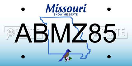 ABMZ85 Missouri License Plate