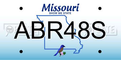 ABR48S Missouri License Plate
