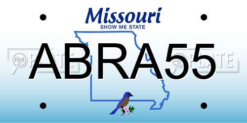 ABRA55 Missouri License Plate